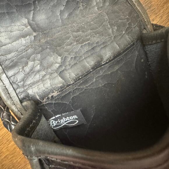 Brighton mini saddle purse woven crossbody leather bag VINTAGE 1995 - Picture 6 of 10